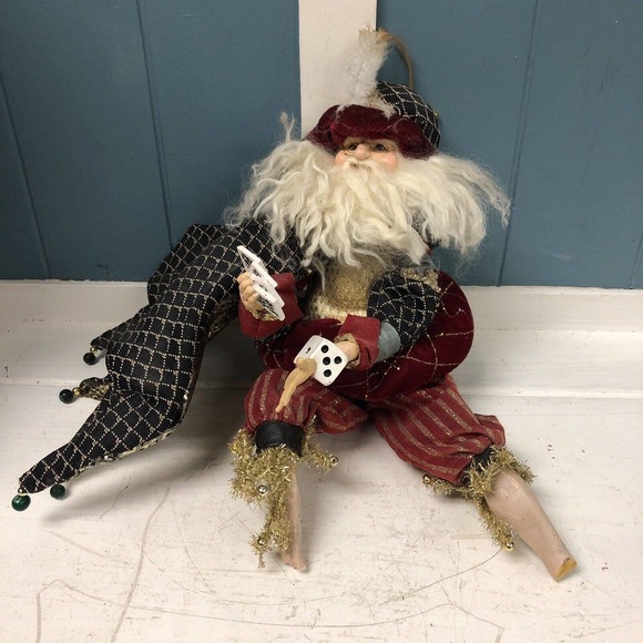 Mark Roberts Magician Santa Playing Cards‎ Dice Limited Edition Med RARE BROKEN - Picture 2 of 8